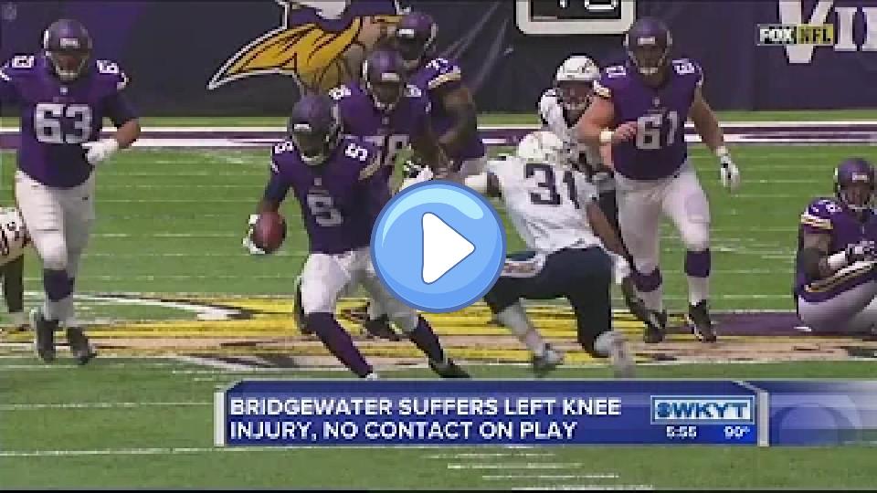 Video thumb: Bridgewater Suffers Knee Injury