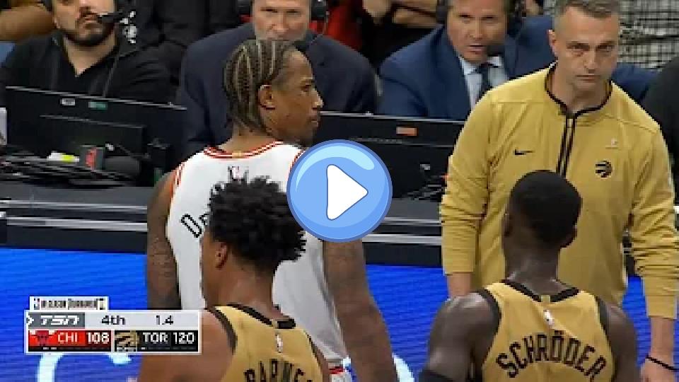 Video thumb: DeMar DeRozan gets ejected for being upset with the Raptors attempting to score at the end of the game.