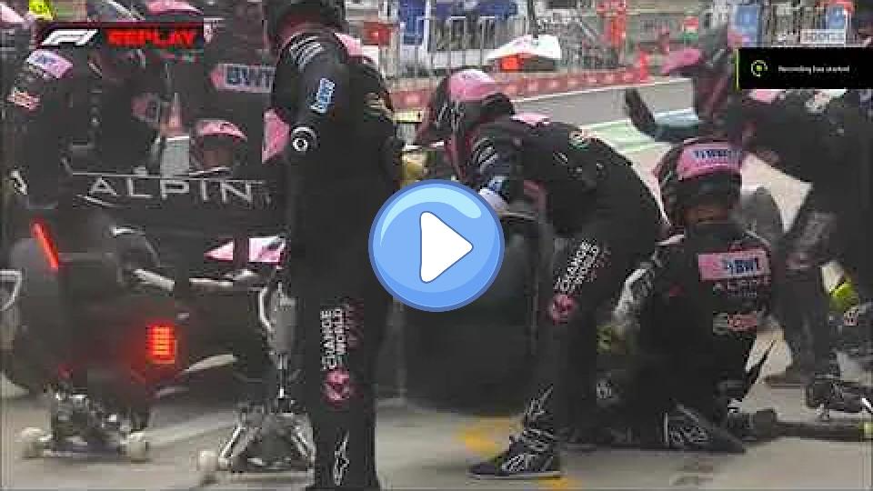 Video thumb: Pierre Gasly Pitstop Incident | F1 Chinese GP 2024
