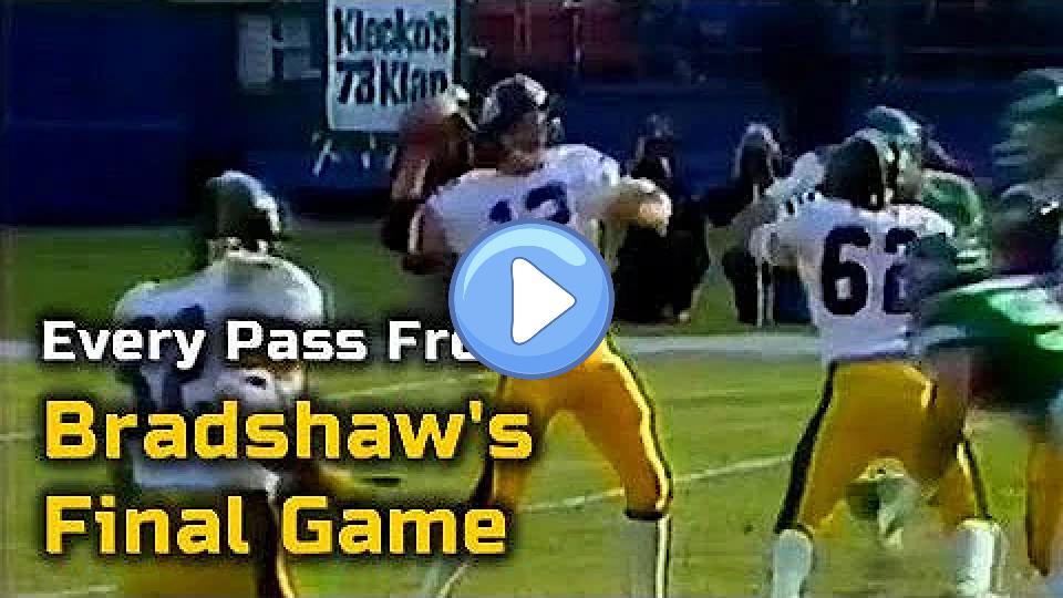 Video thumb: Terry Bradshaw - Every Pass from His Final Game (1983 Steelers at Jets)