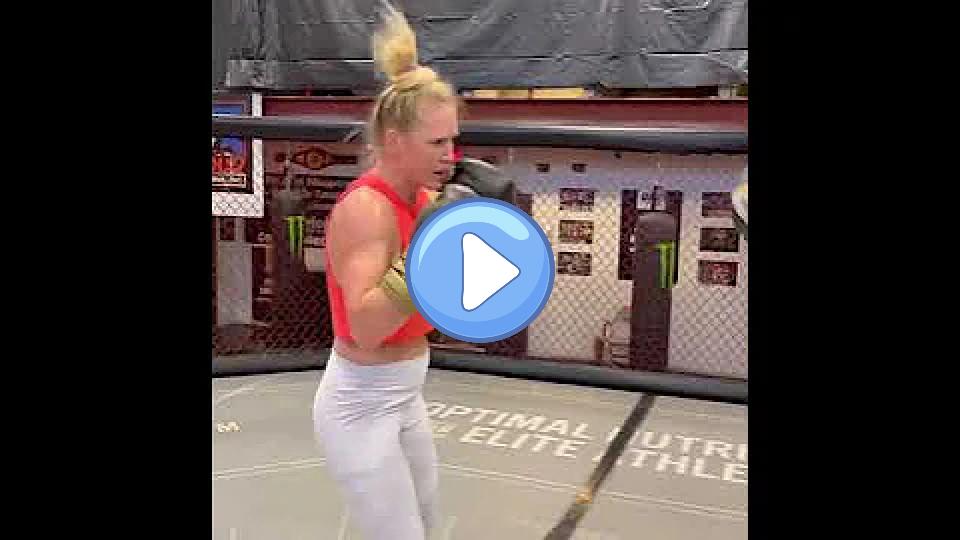 Video thumb: Holly Holm training hard after surgery