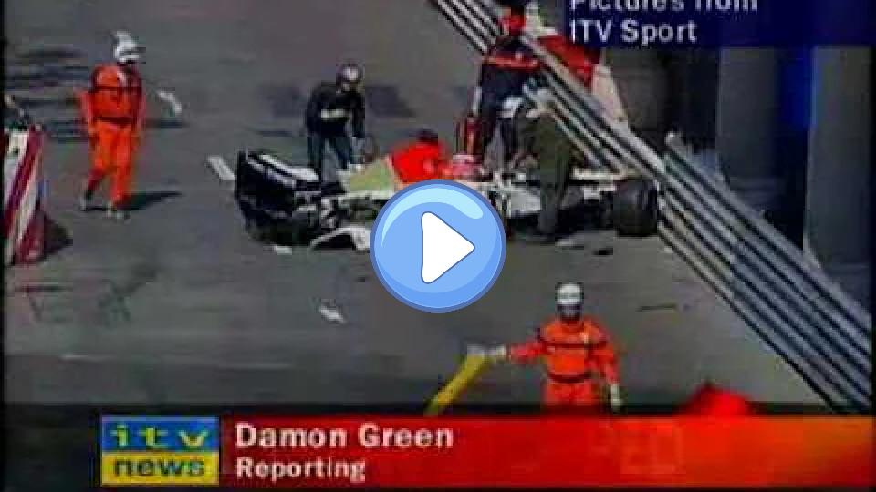 Video thumb: Jenson Button - Crash - Monaco 2003