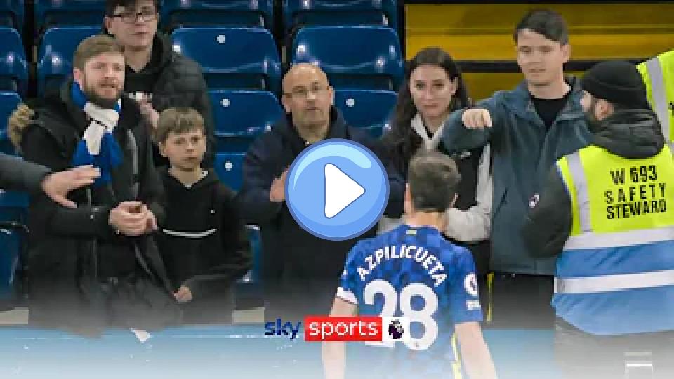 Video thumb: César Azpilicueta confronts Chelsea fans after a 4-2 defeat to Arsenal 😳