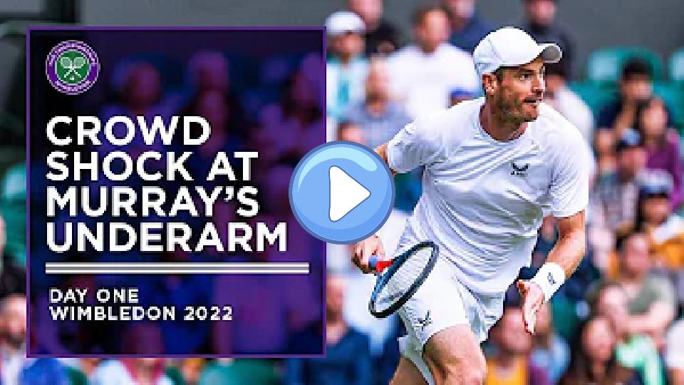 Play video: Centre Court Stunned by Andy Murray's Underarm Serve | Wimbledon 2023 Video thumb: Centre Court Stunned by Andy Murray's Underarm Serve | Wimbledon 2023