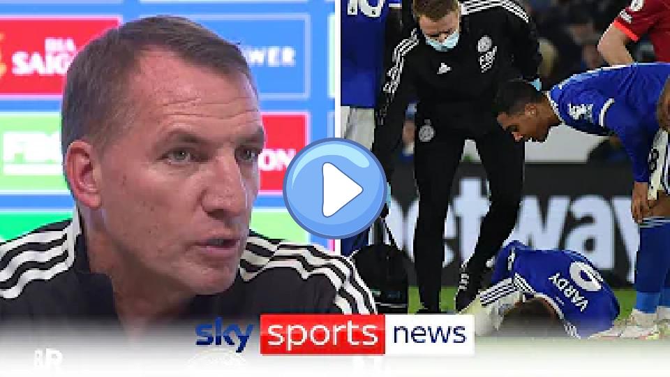 Play video: Brendan Rodgers provides update on Jamie Vardy's injury and expresses frustration over the fixture schedule. Video thumb: Brendan Rodgers provides update on Jamie Vardy's injury and expresses frustration over the fixture schedule.