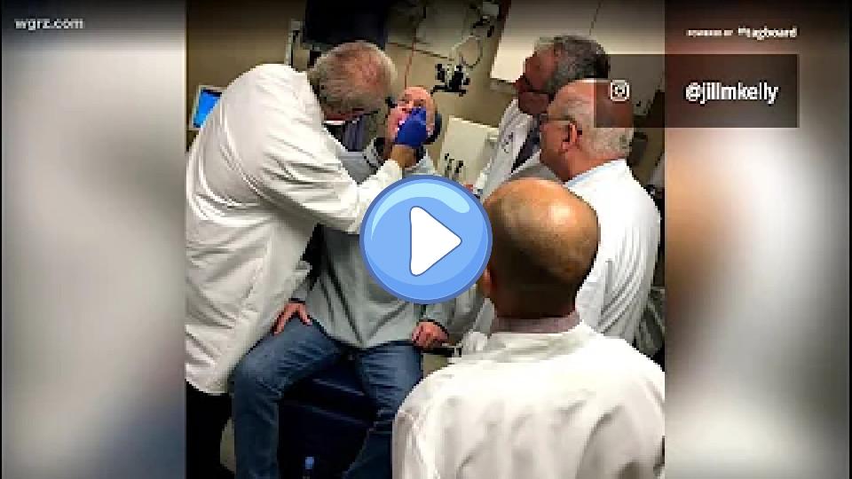 Play video: Jim Kelly Gets Post-Surgery Checkup in NYC Video thumb: Jim Kelly Gets Post-Surgery Checkup in NYC