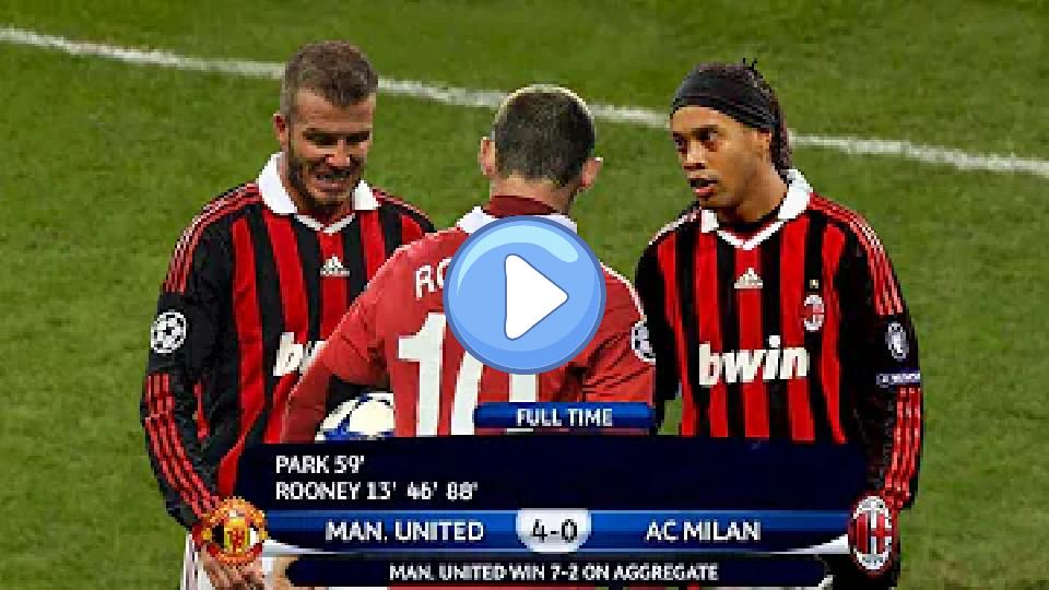 Play video: Ronaldinho and David Beckham will never forget Wayne Rooney's performance in that match. Video thumb: Ronaldinho and David Beckham will never forget Wayne Rooney's performance in that match.