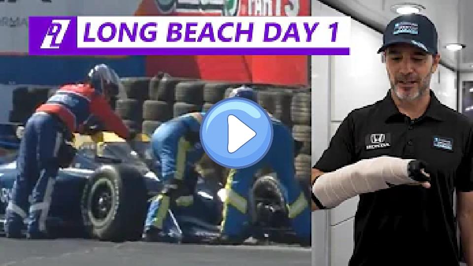 Video thumb: Jimmie Johnson Injured in Crash - Long Beach Day 1 Report