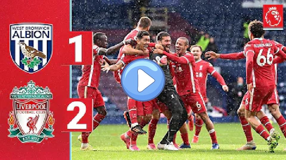 Video thumb: Highlights: West Brom 1-2 Liverpool | Alisson heads the winner in injury time!