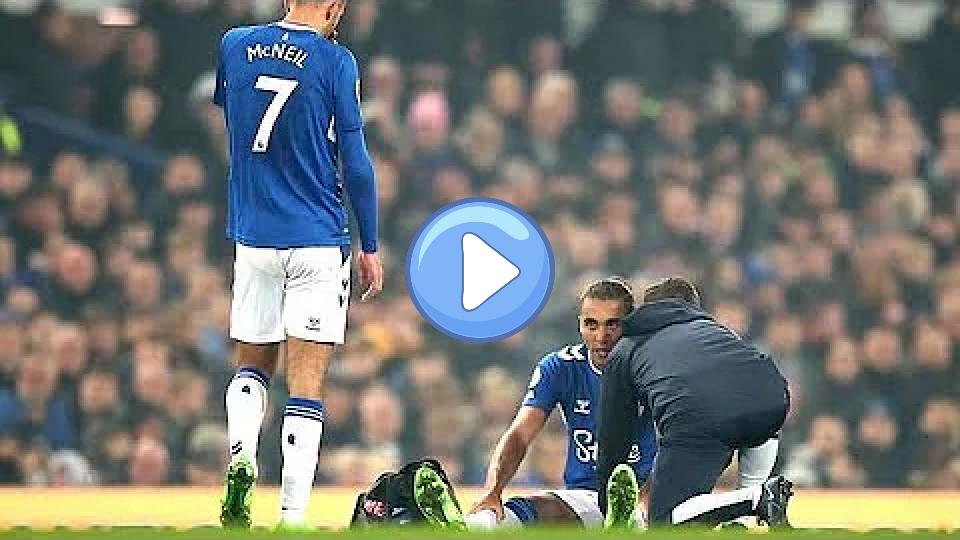 Play video: Dominic Calvert-Lewin Injury vs. Leicester Video thumb: Dominic Calvert-Lewin Injury vs. Leicester
