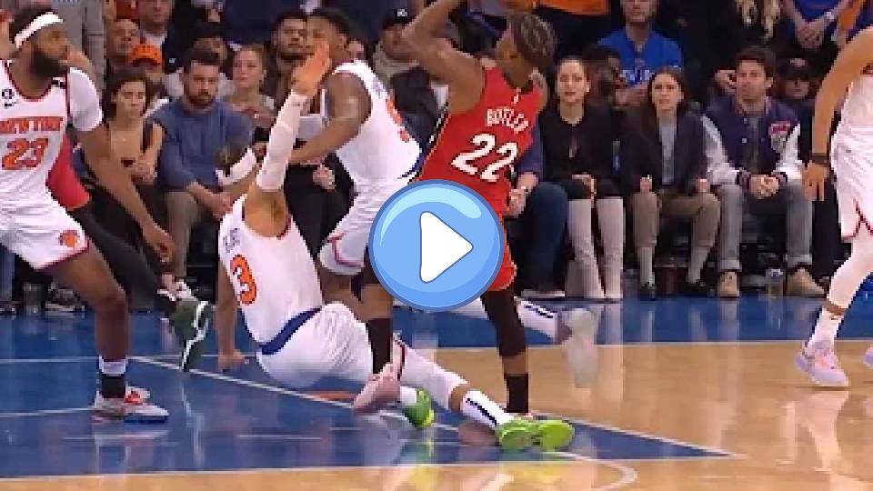 Play video: Jimmy Butler is out for Game 2 against the Knicks due to an ankle injury. Video thumb: Jimmy Butler is out for Game 2 against the Knicks due to an ankle injury.