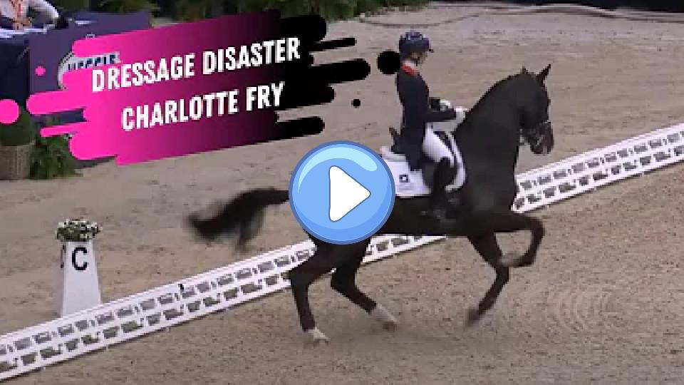 Video thumb: Dressage Disaster: Dark Legend Shows Charlotte Fry His Dark Side at the World Cup Grand Prix Final