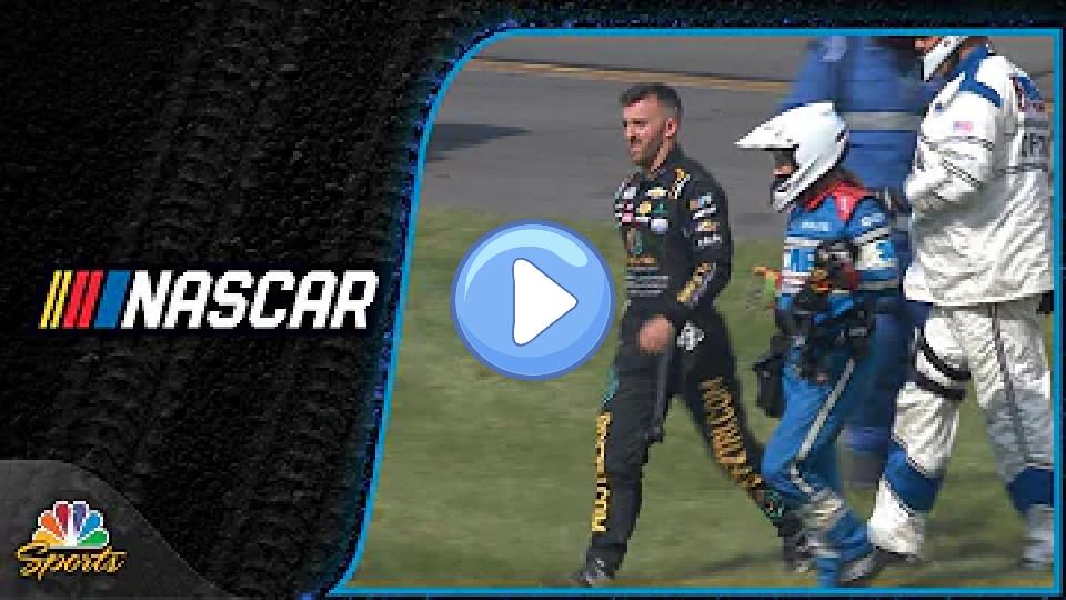 Play video: Austin Dillon suffers heavy impact at Pocono, throws helmet at Tyler Reddick | Motorsports on NBC Video thumb: Austin Dillon suffers heavy impact at Pocono, throws helmet at Tyler Reddick | Motorsports on NBC