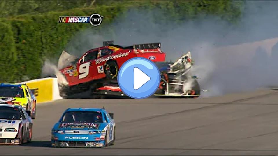 Video thumb: Kasey Kahne Nearly Clears the Wall at Pocono (HD)