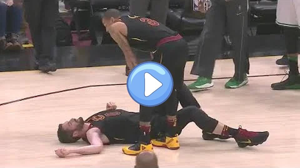 Video thumb: Kevin Love Knocked Out: Scary Injury in Game 6 - Celtics vs. Cavaliers