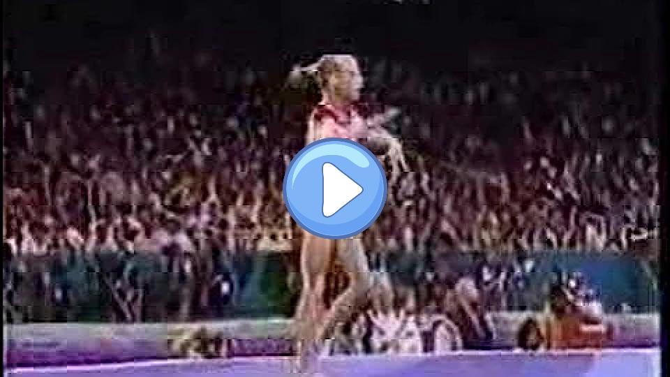 Video thumb: Simona Amanar's performance in the 1996 Olympics event finals on the floor was a remarkable display of athleticism and artistry. Her routine was characterized by powerful tumbling passes, precise choreography, and impressive execution, which captivated the audience and judges alike. Amanar's performance contributed significantly to her reputation as one of the top gymnasts of her time.