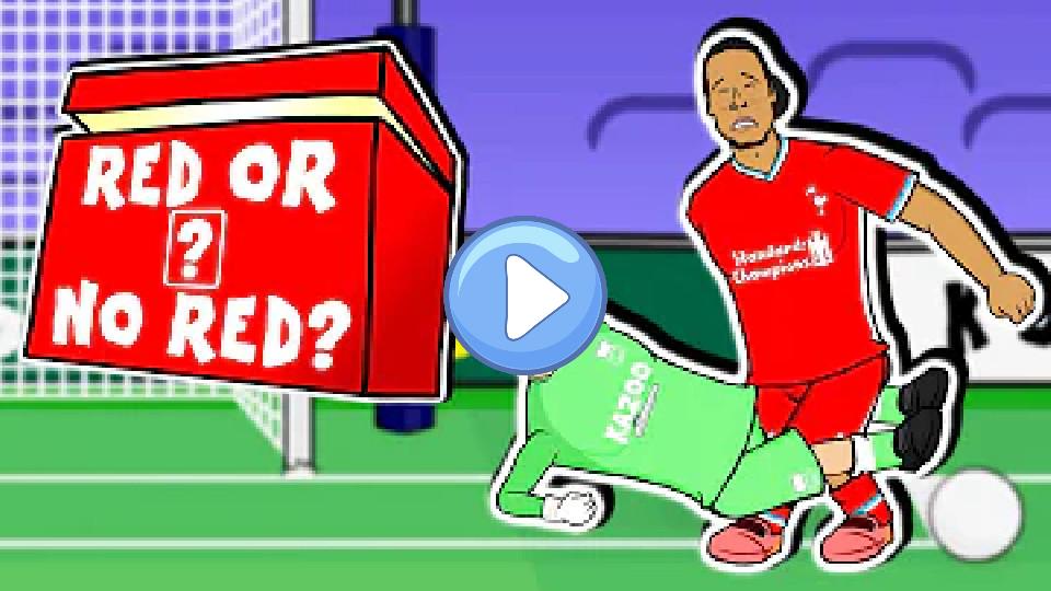 Video thumb: Van Dijk Attack - Red Card or No Red Card? (Everton vs Liverpool 2-2 Pickford Highlights Goals)