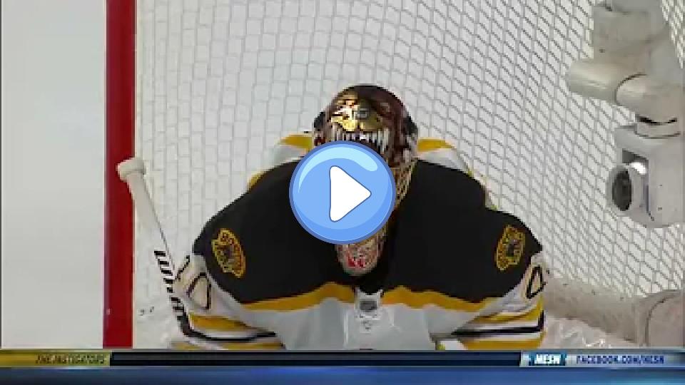 Video thumb: A Montreal fan points a laser at Tuukka Rask on 10/17/14.
