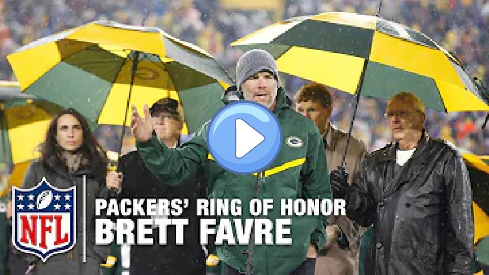 Play video: Brett Favre's #4 Unveiled in Packers' Ring of Honor | Complete Ceremony Video thumb: Brett Favre's #4 Unveiled in Packers' Ring of Honor | Complete Ceremony