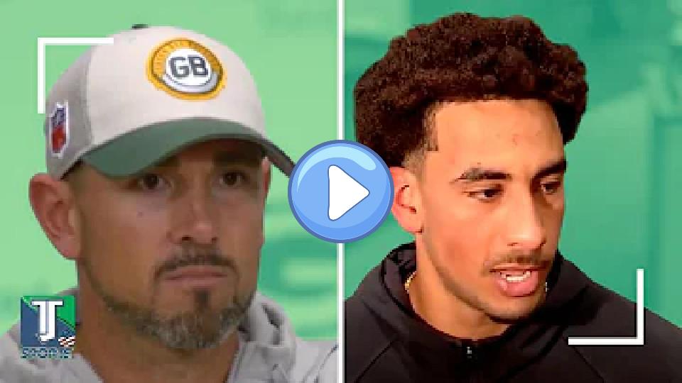 Video thumb: Matt LaFleur and Jordan Love React to Aaron Rodgers' Injury