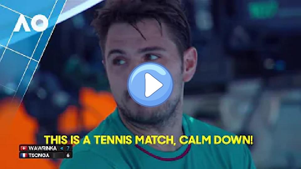 Video thumb: Wawrinka and Tsonga changeover argument | Australian Open 2017