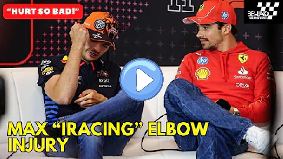 Video thumb: Max Verstappen showing off his elbow injury to Charles Leclerc, and it's because of iRacing.