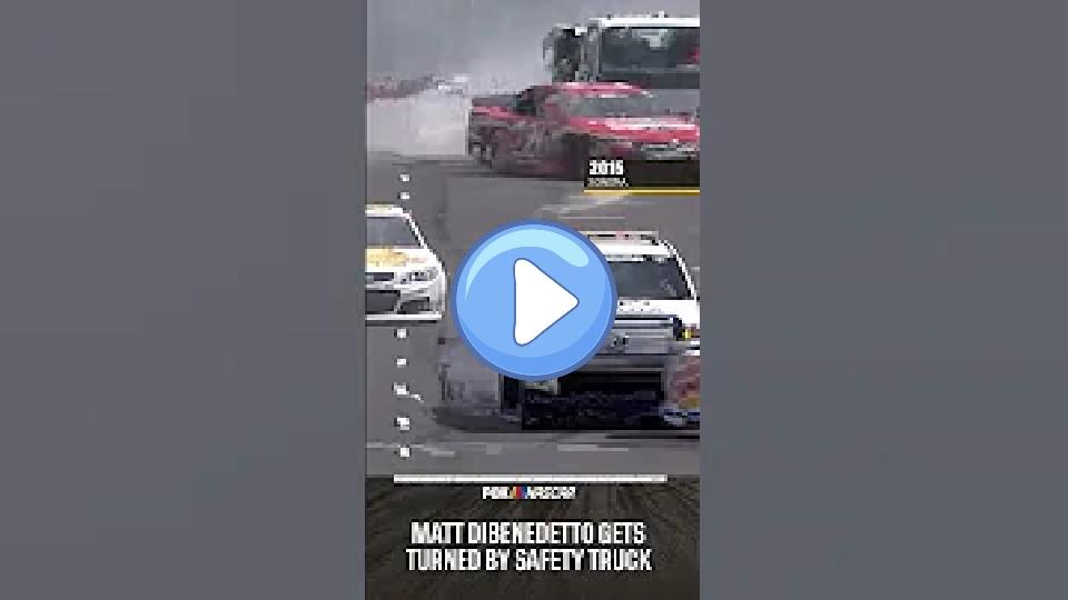 Video thumb: Matt DiBenedetto gets turned by a safety truck 😅 #NASCAR #Sonoma #racing