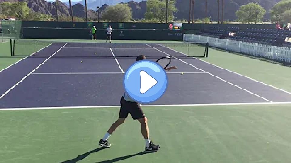 Video thumb: Guillermo Garcia Lopez & Pablo Carreno Busta | Indian Wells Practice 3/8/16 (Court Level, 60fps)