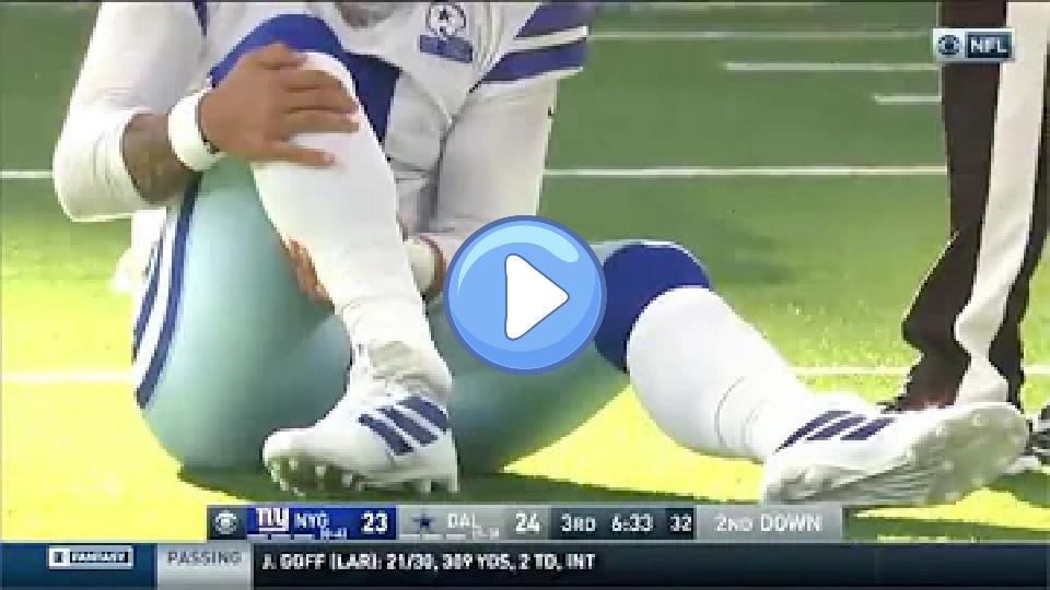 Video thumb: Dak Prescott's Gruesome Ankle Injury: Carted Off in Tears During Cowboys vs. Giants Game