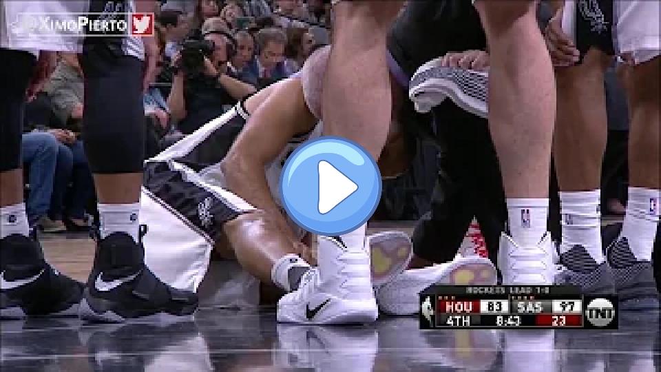 Video thumb: Tony Parker Scary Knee Injury - Rockets vs Spurs - Game 2 - May 3, 2017 - 2017 NBA Playoffs