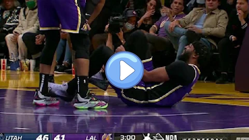 Video thumb: Rudy Gobert breaks Anthony Davis's ankle