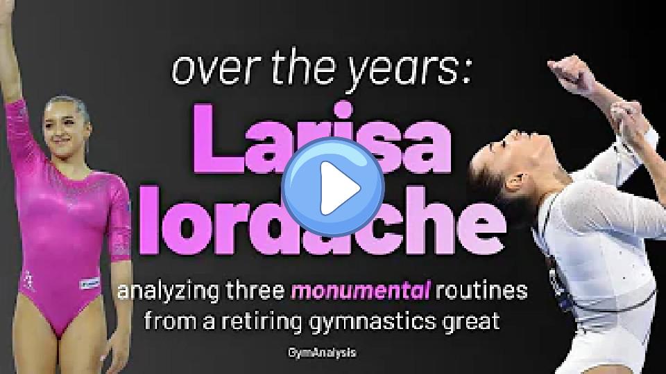 Play video: Scoring three iconic floor routines from Larisa Iordache's legendary career (D and E Scores!) Video thumb: Scoring three iconic floor routines from Larisa Iordache's legendary career (D and E Scores!)