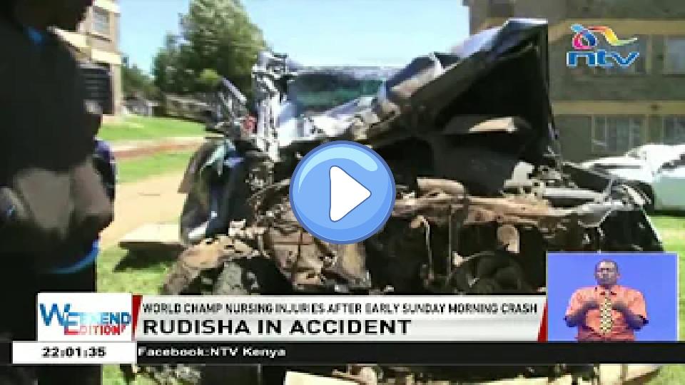 Video thumb: David Rudisha is nursing minor injuries after an accident on the Kisii-Keroka highway.