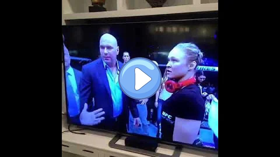 Video thumb: Dana White was upset about Joe Rogan's post-fight question to Ronda Rousey.