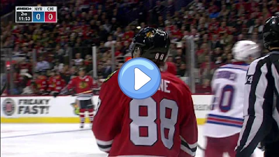 Video thumb: Gotta See It: Kane gets crushed against the boards, then goes high on Miller.