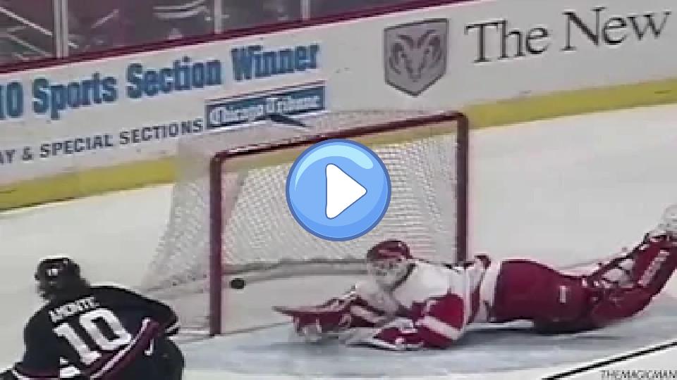 Play video: Chris Osgood's Amazing Stick Save on Tony Amonte 1998 (NHL Classic) Video thumb: Chris Osgood's Amazing Stick Save on Tony Amonte 1998 (NHL Classic)