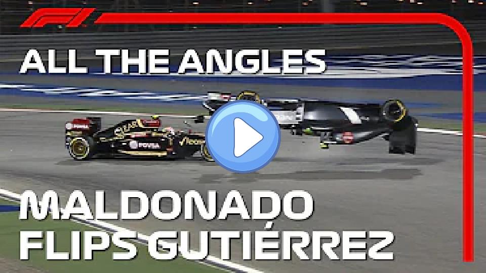 Video thumb: Maldonado Flips Gutierrez - All the Angles | 2014 Bahrain Grand Prix