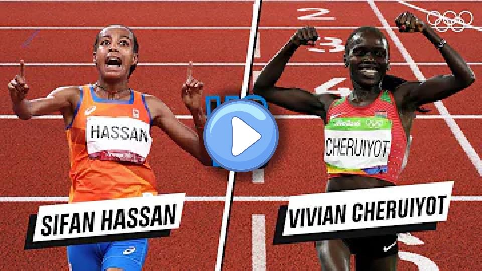 Video thumb: Vivian Cheruiyot vs. Sifan Hassan - 5,000m | Head-to-Head