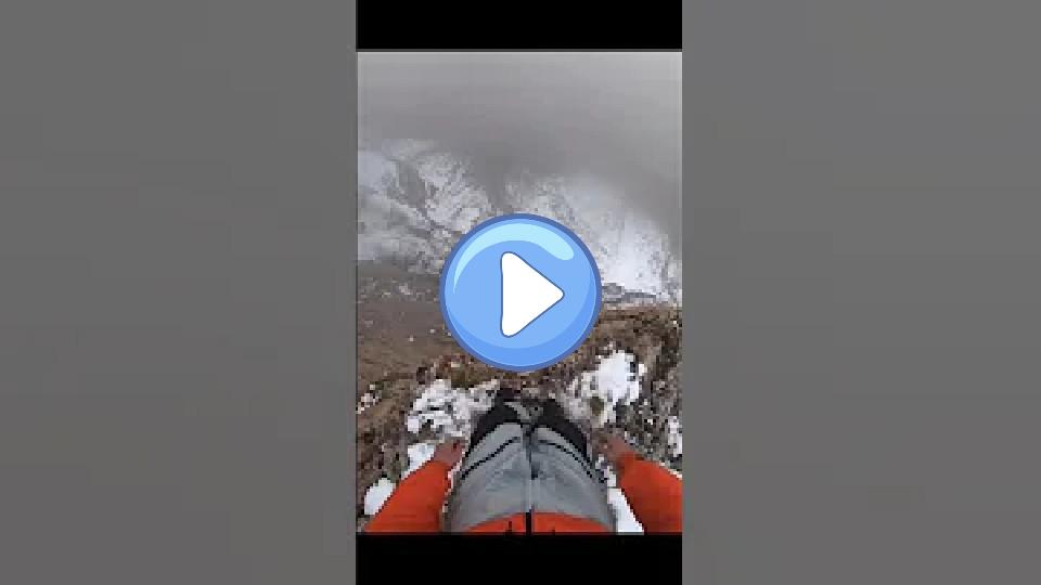 Play video: BASE jumping accident! Video thumb: BASE jumping accident!
