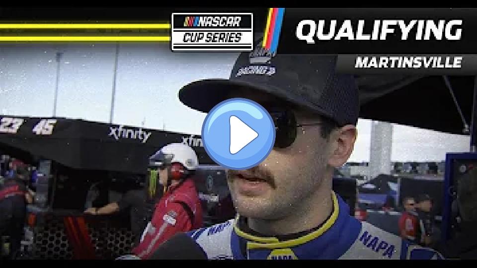 Play video: Chase Elliott: ‘Abysmal qualifying lap, but I can’t blame my leg.’ Video thumb: Chase Elliott: ‘Abysmal qualifying lap, but I can’t blame my leg.’