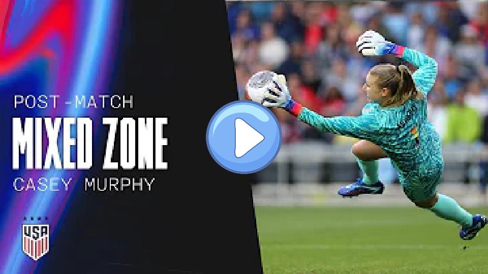 Play video: Post-Match Mixed Zone: Casey Murphy | USWNT vs. Korea Republic | June 4, 2024 Video thumb: Post-Match Mixed Zone: Casey Murphy | USWNT vs. Korea Republic | June 4, 2024