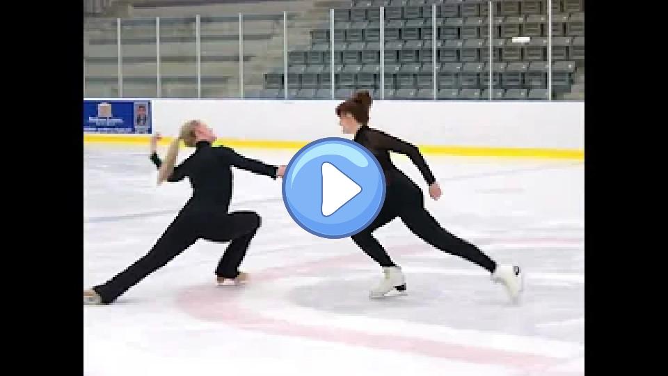 Play video: Papadakis and Hubbell choreographing Video thumb: Papadakis and Hubbell choreographing