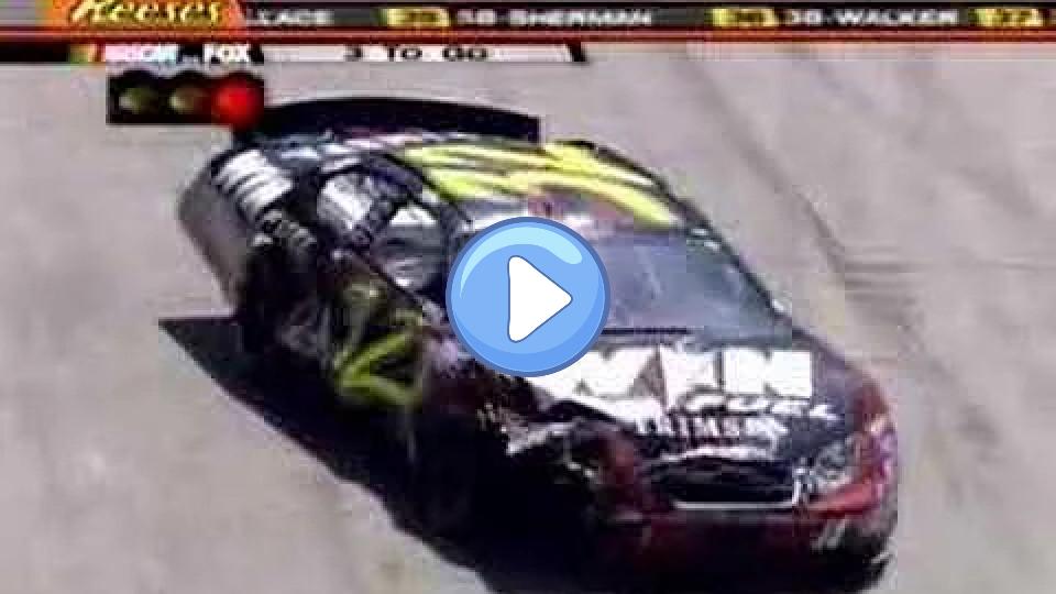 Play video: Shane Hmiel gestures at Dale Jarrett Video thumb: Shane Hmiel gestures at Dale Jarrett