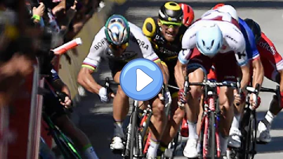 Video thumb: Tour de France: Peter Sagan disqualified from race after Cavendish crash