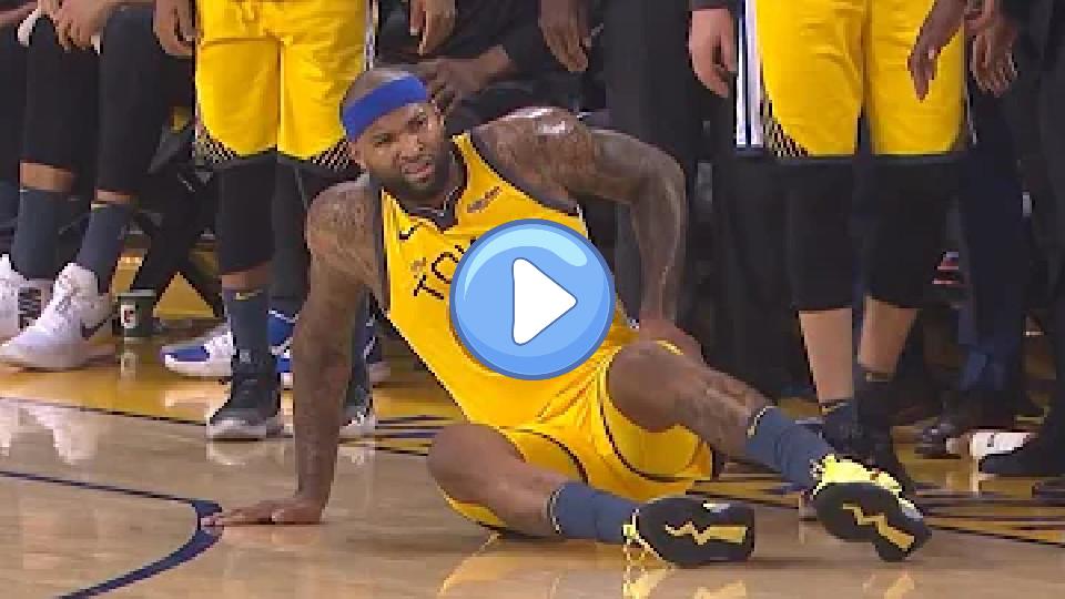 Video thumb: DeMarcus Cousins Quad Injury - Game 2 | Clippers vs. Warriors | 2019 NBA Playoffs