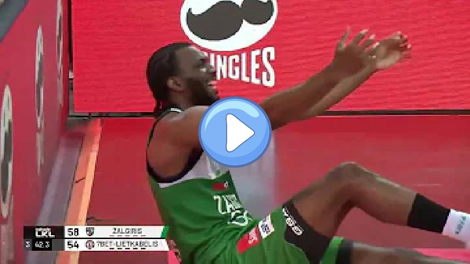 Video thumb: Keenan Evans suffers a serious injury to his right leg! • 05/26/2024, LKL semi-finals • SAD MOMENT