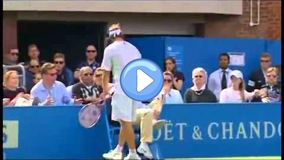 Play video: David Nalbandian kicks a linesman and gets disqualified - Queen's 2012 Final Video thumb: David Nalbandian kicks a linesman and gets disqualified - Queen's 2012 Final