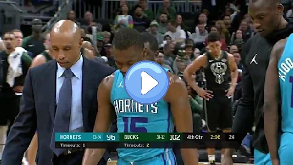 Video thumb: Kemba Walker Scary Injury | Hornets vs. Bucks - January 25, 2019