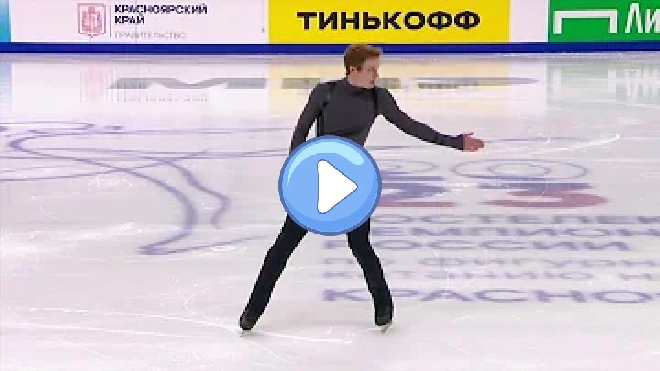 Video thumb: Alexander Samarin. Free Skate. Men's Singles. 2023 Russian Figure Skating Championships.