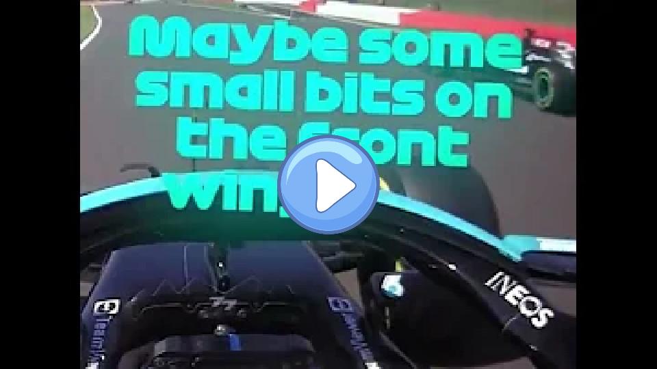 Video thumb: Valtteri Bottas drives alongside Lewis Hamilton to check for any damage...